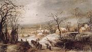 Joos de Momper Winter Landscape oil